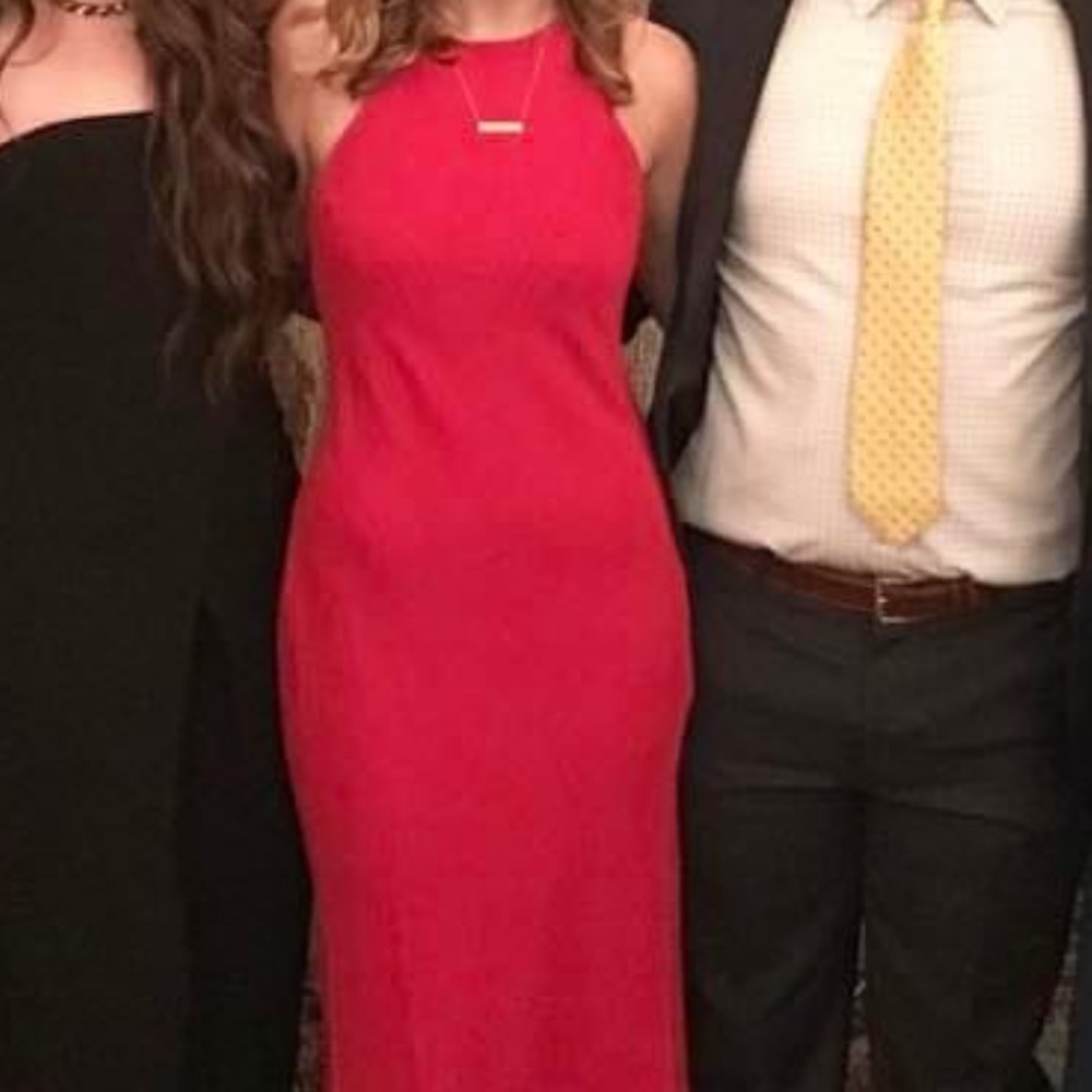 Red Calvin Klein Formal Dress